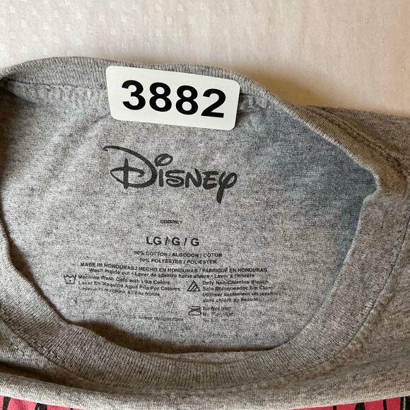 Disney Men T-shirt size L Short Sleeve Stretchy Mickey Mouse Gray - Picture 6 of 7